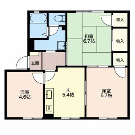 川原町駅 徒歩18分 2階の物件間取画像